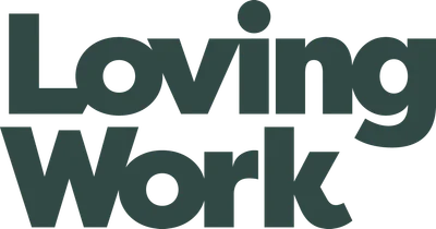 "Loving Work" logo